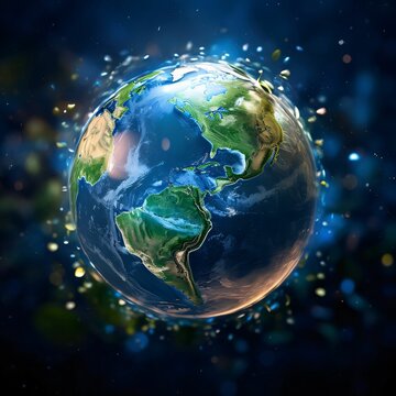 Planet Earth. Elements of this image furnished by NASA. 3D rendering