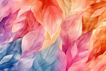 Fototapeta na wymiar Vibrant wallpaper with abundant leaves