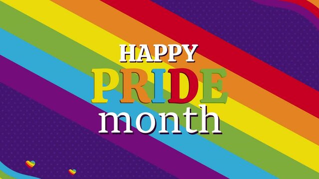 pride day wishing 4k resolution animation, flag, zoom in effect flag
