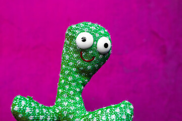 Talking toy isolated on pink plain backgrounds