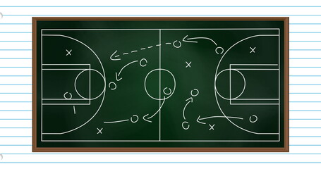 Image of game plan on white background