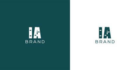 IA Letters vector logo design
