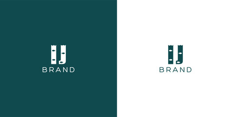 IJ Letters vector logo design