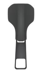 Black zipper isolated. vector illustration