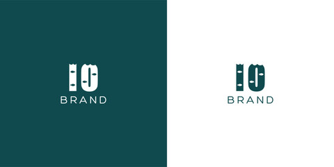 IO Letters vector logo design