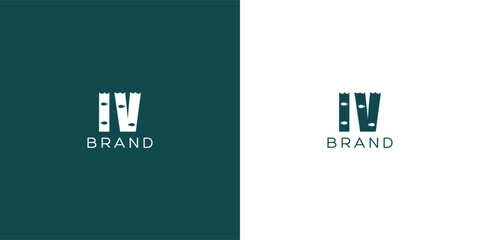 IV Letters vector logo design