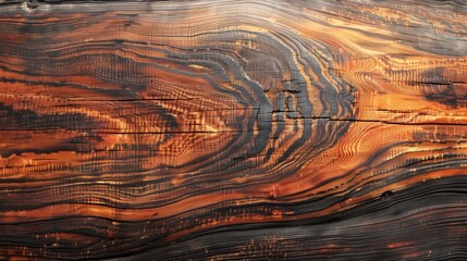 Naklejka premium Rich Stain: Deep Stained Wood Background