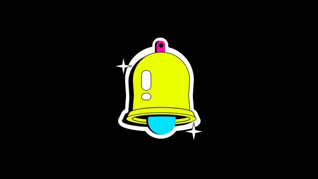 alarm bell animated with Alpha Channel (transparent)