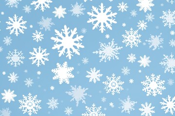 White snowflakes on a white background, a flat vector illustration in the simple minimalist style of a cute cartoon design with simple shape