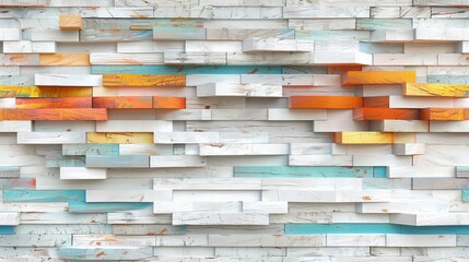 Unique abstract stack of 3d wooden cubes with rustic texture creating an intriguing backdrop