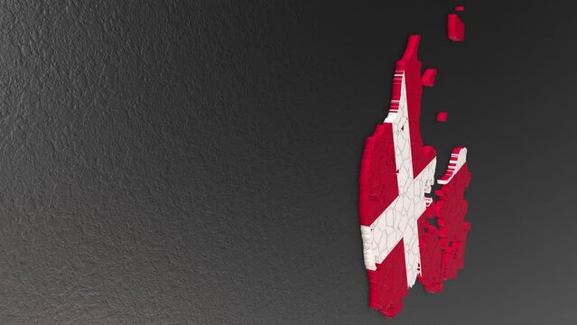 Denmark map 3d. 3d map of Denmark.