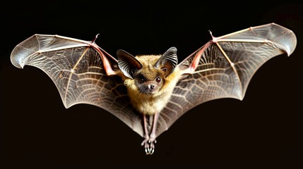 Uncommon bat species among flying insects in native environment associated with novel viruses - obrazy, fototapety, plakaty