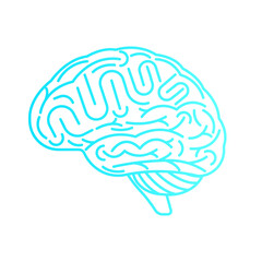 Brain. Human Brain. Creativity and Intelligence Concept. Vector Illustration.