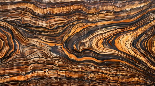 Bocote Cordia Wood Background with Lacquered Finish