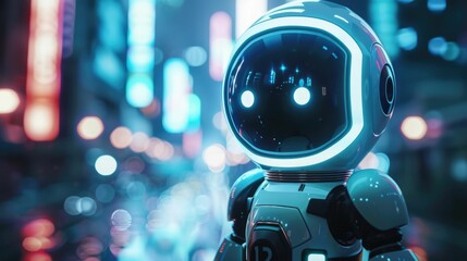 Robot Astronaut on a Daring Mission Exploring the Depths of Outer Space