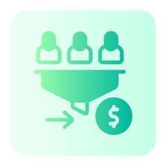 sales pipeline gradient icon