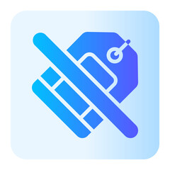 no sales gradient icon