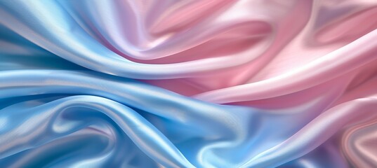 Elegant pastel silky fabric texture with smooth waves for luxury branding and fashion backgrounds