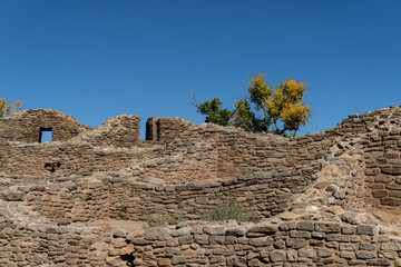 Aztec Ruins National Monument in New Mexico. Best preserved Chacoan structures including Aztec West...
