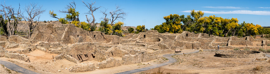 Aztec Ruins National Monument in New Mexico. Best preserved Chacoan structures including Aztec West...