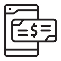 online payment line icon