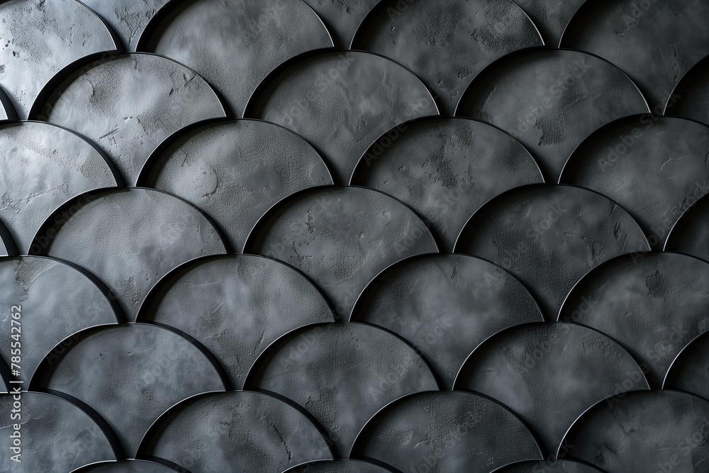 Poster sophisticated abstract 3d pattern. fish scale. background image. created with generative ai technolo