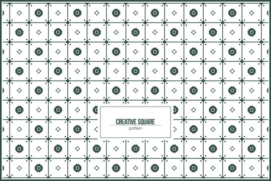 creative square pattern with multple simple ornaments