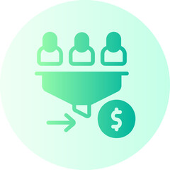 sales pipeline gradient icon