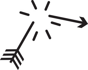 Broken Arrow icon vector. Can be used for Archery. illustration with flat style