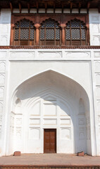 Exterior of the Naubat Khana (Drum House) in the Red Fort in Delhi, India, Asia