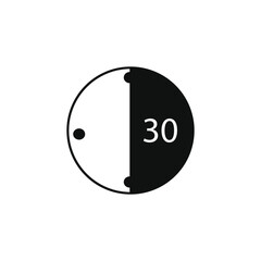 30 minutes vector type icon