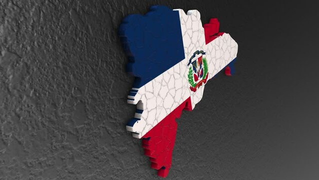 Dominican Republic map 3d. 3d map of the Dominican Republic.