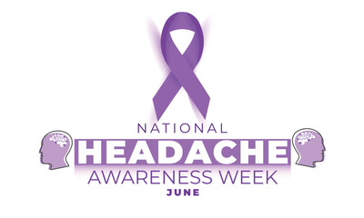 National Headache awareness week. background, banner, card, poster, template. Vector illustration.