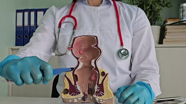 Surgical interventions for intestinal obstruction and resection of intestine concept