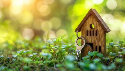Miniature wooden house