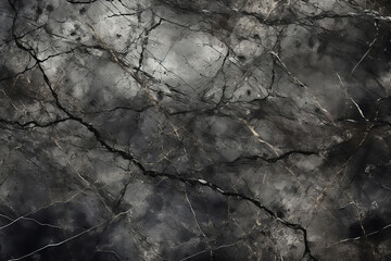 Abstract black stone texture with cracks.