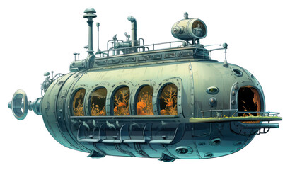 PNG Submarine vehicle transportation architecture - obrazy, fototapety, plakaty