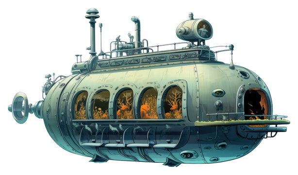 Fototapeta PNG Submarine vehicle transportation architecture