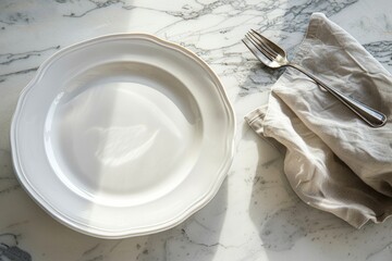 Minimalistic Table Setting in Soft Morning Light