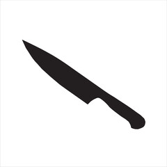Kitchen knife silhouette vector icon illustration