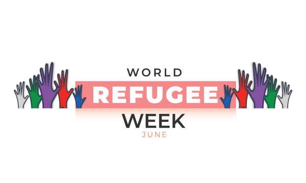 World Refugee Week. background, banner, card, poster, template. Vector illustration. - Powered by Adobe