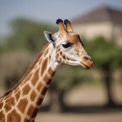 beautiful portrait of a giraffe