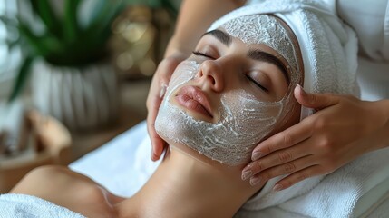 Woman Getting Neck Massage at Beauty Salon