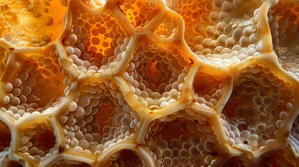 Microbiology: A photo macro close-up of a fungal spore - obrazy, fototapety, plakaty