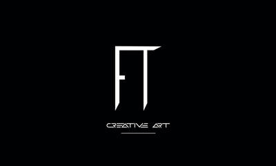 FT, TF, F, T abstract letters logo monogram