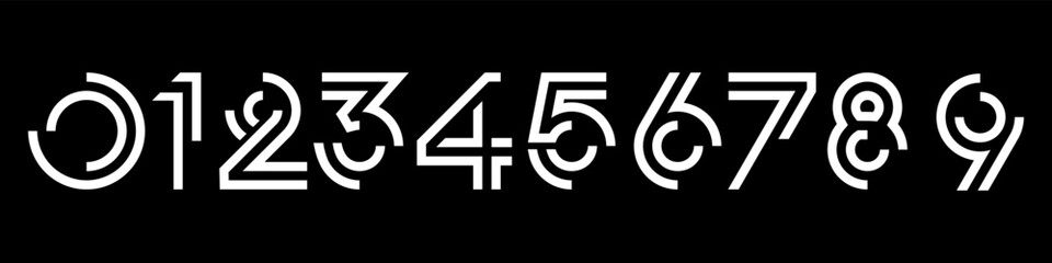 Fototapeta premium set of creative number 1 to 10 logo designs. abstract number design vector illustration