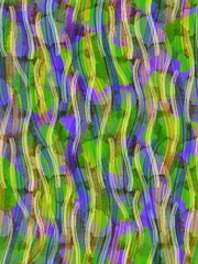 Seamless pattern, texture with spots and stripes, the artist was inspired by nature - a waterfall, forest and green mountains. Suitable for interior, wallpaper, fabrics, clothing, stationery.