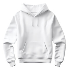 PNG  White hoodie mockup 3D rendering sweatshirt white white background - obrazy, fototapety, plakaty