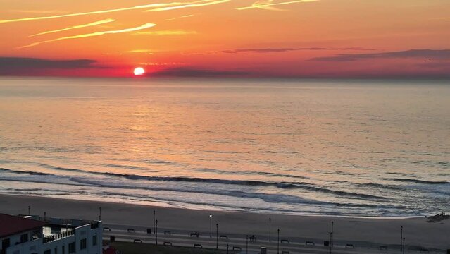 Sunrise along the Jersey Shore 4K