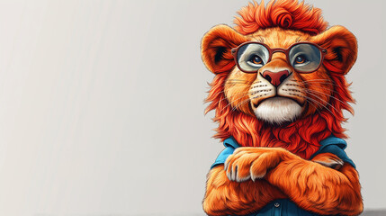 cartoon, lion